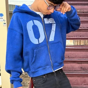 Men's Oversized Boxy Fit 450 Gsm Cotton French Terry Hoodie Zip up Factory Printed Heavyweight Hoodies