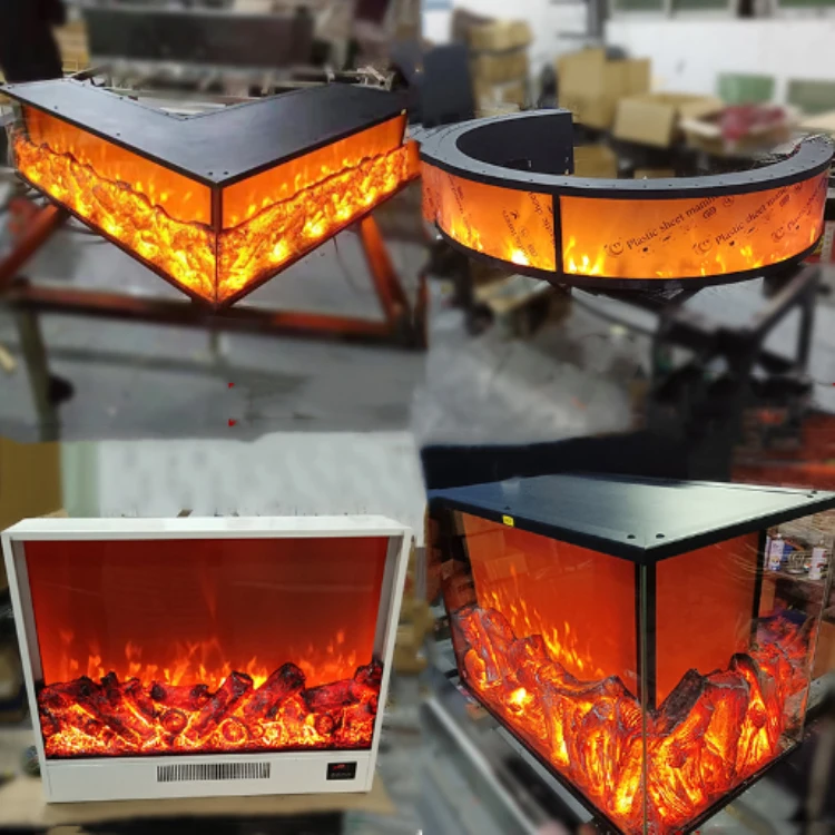 Electric Fireplace Insert with Fire Crackling Sound Remote Control Fire RGB Color Change Flame Humidifier Fireplace