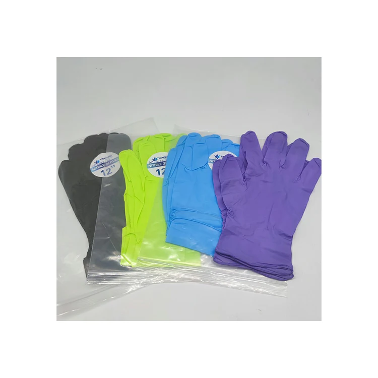 Nitrile  powder free  purple size m examination gloves