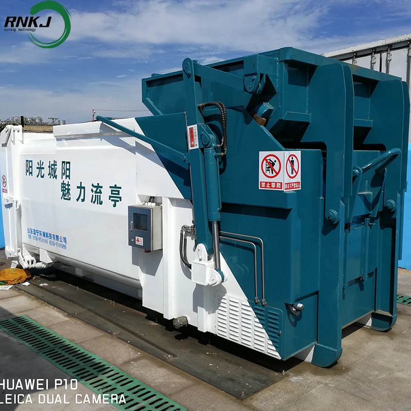 RNKJ Brand Customised Automatic Trash Collection Maker Companies Rubbish Bin Box Compactor Garbage Compressor
