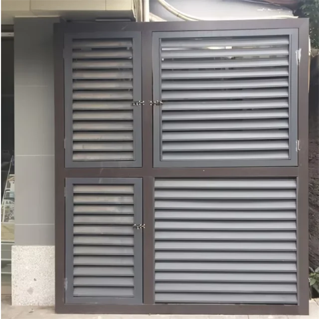 Customized Modern UPVC Tempered Glass Shutters Adjustable Sash Blinds for Home and Villa
