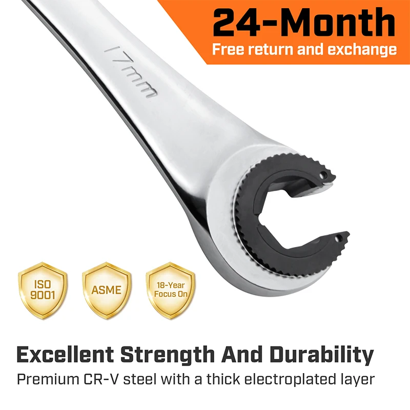BGS Technic | VDE Single End Ring Spanner | Deep Offset End | 21 Mm - View #8