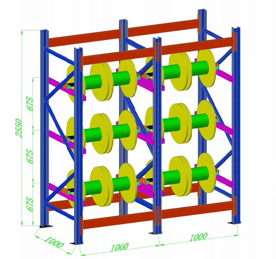 Steel Warehouse Storage Rack for Cable and Reel Vertical Racking