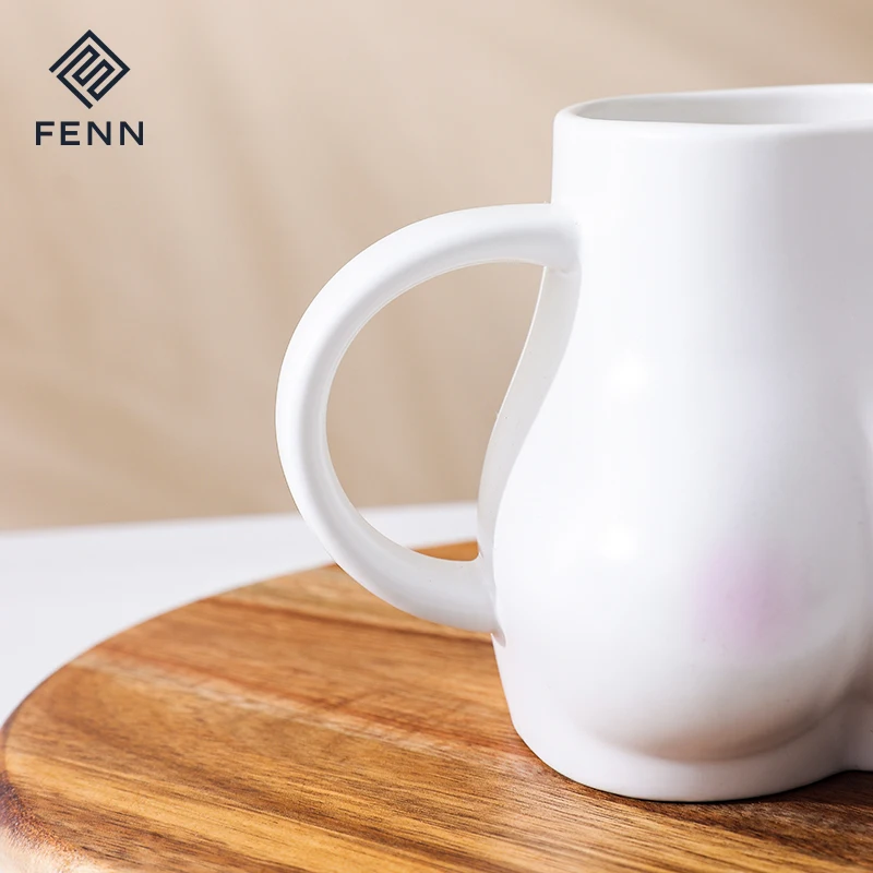 product fenn stylish body shaped artistic design wholesale ceramic mug custom porcelain dinnerware matte white mug personalized for gift-59