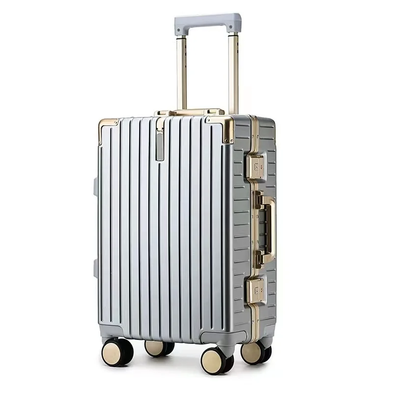 Fashion Luggage Bag 20 22 24 26 inch ABS PC Aluminum Frame Luggage Hard Shell Cabin Trolley Bags Travel Suitcase