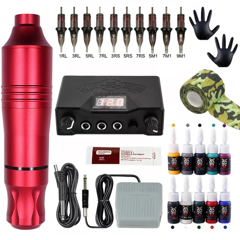 Популярный товар, тату-машинка, аккумулятор, тату-ручка, ротационная тату-машинка, полный комплект