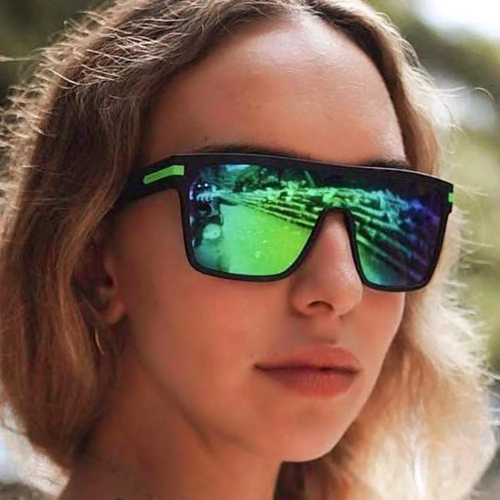 Blue Gradient Polarized Sunglasses with Carbon Fiber