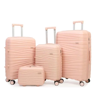 Luxury Luggage New PP Luggage Foreign Trade Trolley Suitcase Three Sets of 20 24 28 Large-capacity Suitcase PP Trolley case