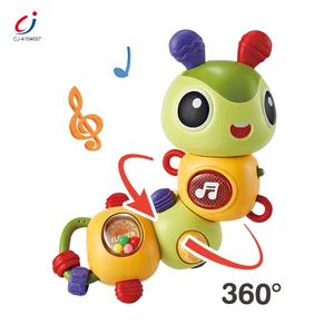 Chengji Animal Montessori Educational Toys Battery Operated Insect Caterpillar Small Toys for Children with Light and Sound