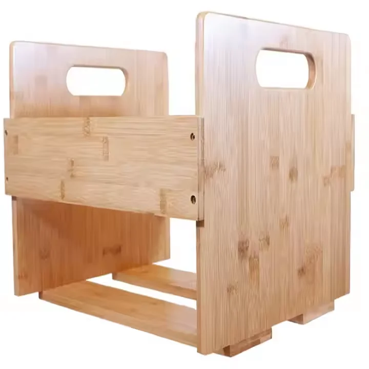 Bamboo Record Storage Crate Vinyl Storage Organizer  Vinyl Record Rack Wooden Storage Crate