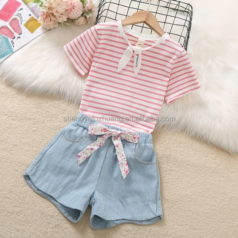 2022 children's wear women's T-shirt set high quality factory direct sales