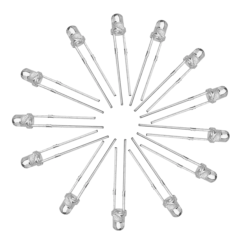 100PCS LED 5mm RGB Lampeggianti - Diodi Multicolore A 7 Colori Automatici - 3.0-3.4V Per Fai Da Te E Decorazioni - Foto 7