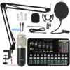 Conjunto de tarjeta de sonido BM800+V10xPro negro-plata