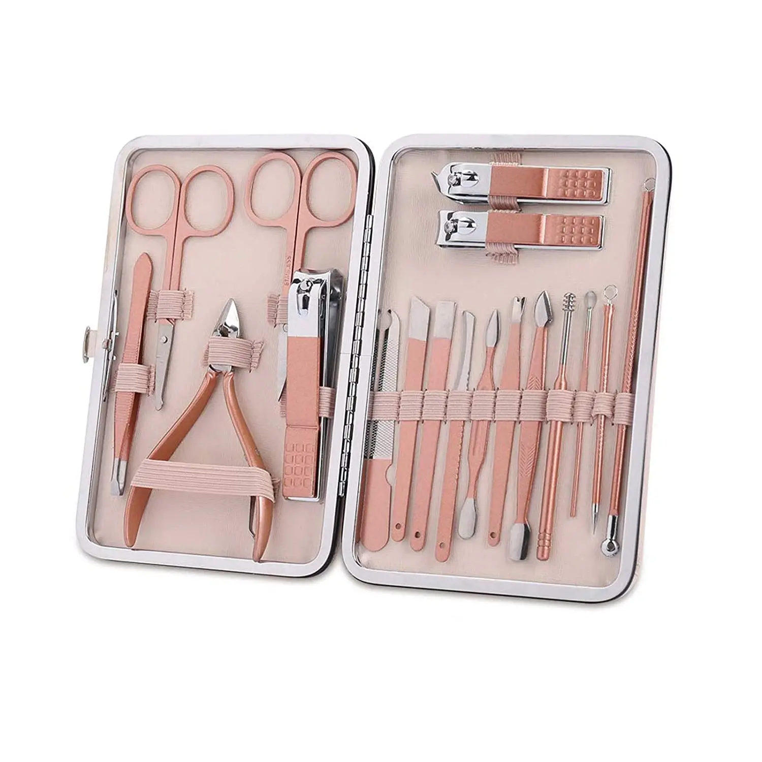 Realong Ladies Manicure Kit - Zinger Nail Set in Leather Case