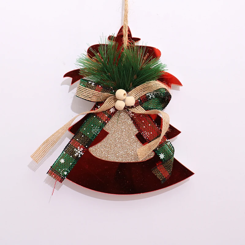 New Plastic Tree Ornament Shape with Decor Mirror Surface Christmas Tree Ornaments for Decorations