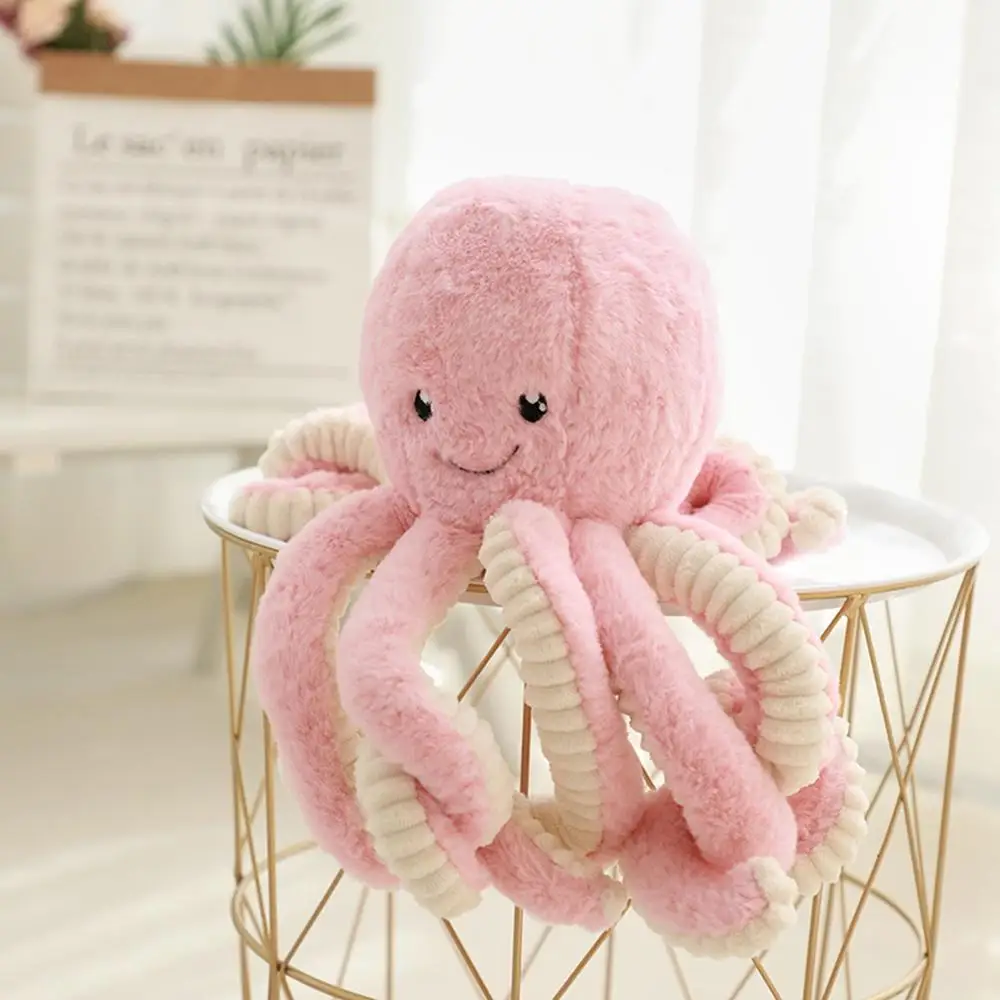 large pink octopus plush