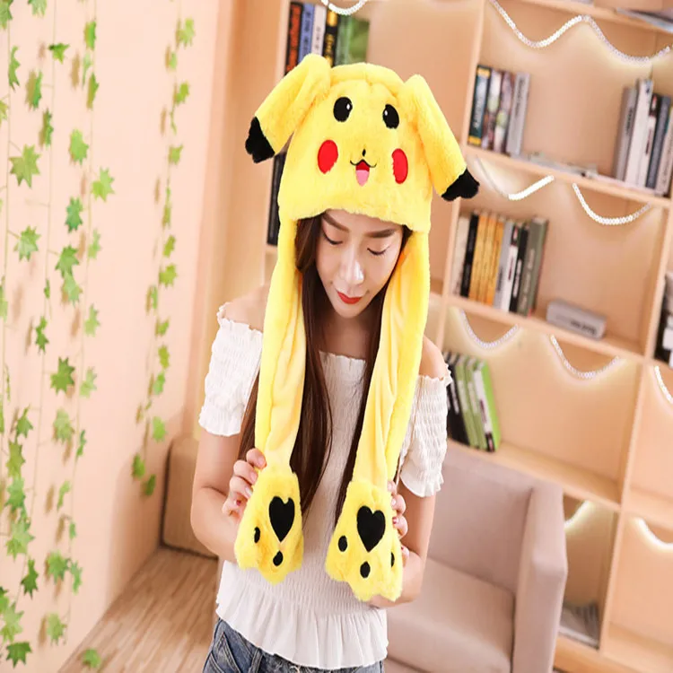 TikTok Style Rabbit Earflap Hat With Airbag Ear Can Move Bunny Hat