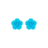 Rose Focal bead Aqua Blue SA37