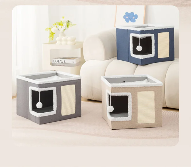 Multi-Level Washable Cat Wigwam Lounge Pet Bed for Cats and Small Pets Cat House Cat Playhouse Pet Cat House details