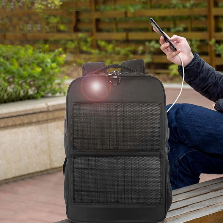 Solar Panel Backpack Waterproof Solar Usb Beach Bag Solar Charger Backpack Solar Travel Backpack With USB Charge