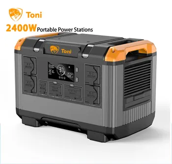 Factory wholesale 2400W Portable Power Station High Power Solar Generator with Multiple AC Outlets for RVs Camping Home power