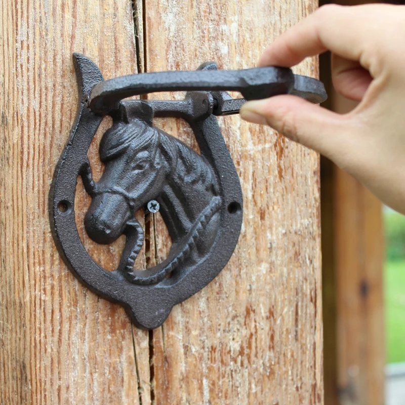 Heavy Cast Iron Bull Door Knocker Early 20th Century Mexican Architectural Salvage Ranch Decor