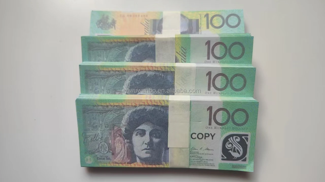 Australian 100 AUD Banknotes Fast Delivery for Halloween and Easter Festivals Packaged in Bags Made of Paper