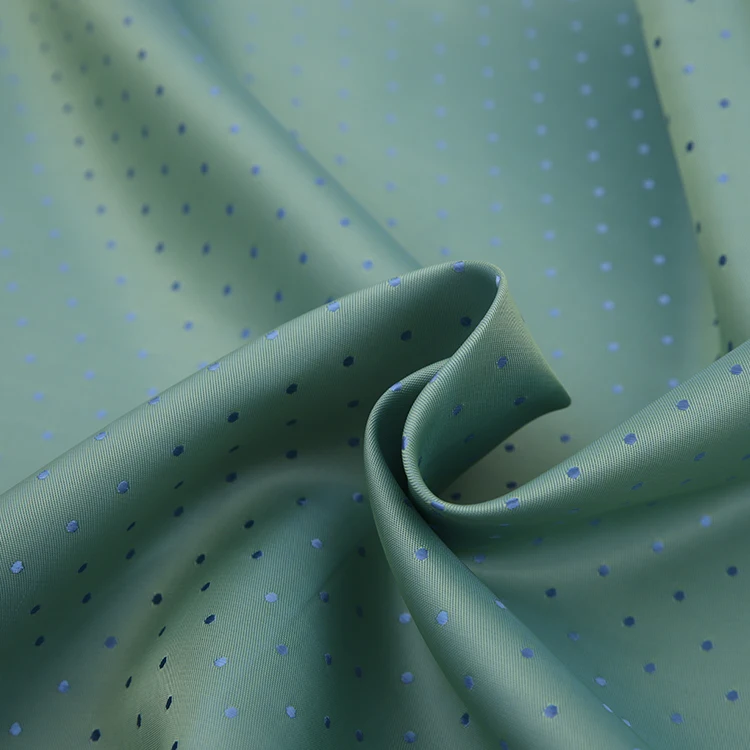 Factory Design  Polka Dot Polyester Viscose Dobby Lining Fabric for Jacket Suit Dress