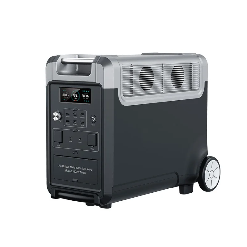 3840WH Camping Emergency Backup 3600w LiFepo4 Battery Solar Generator Household Energy Storage Portable Power Station