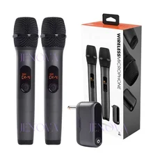 J301 High Quality Wireless Handheld Microphone System UHF Rechargeable 2 Channel Karaoke Mic For Singing