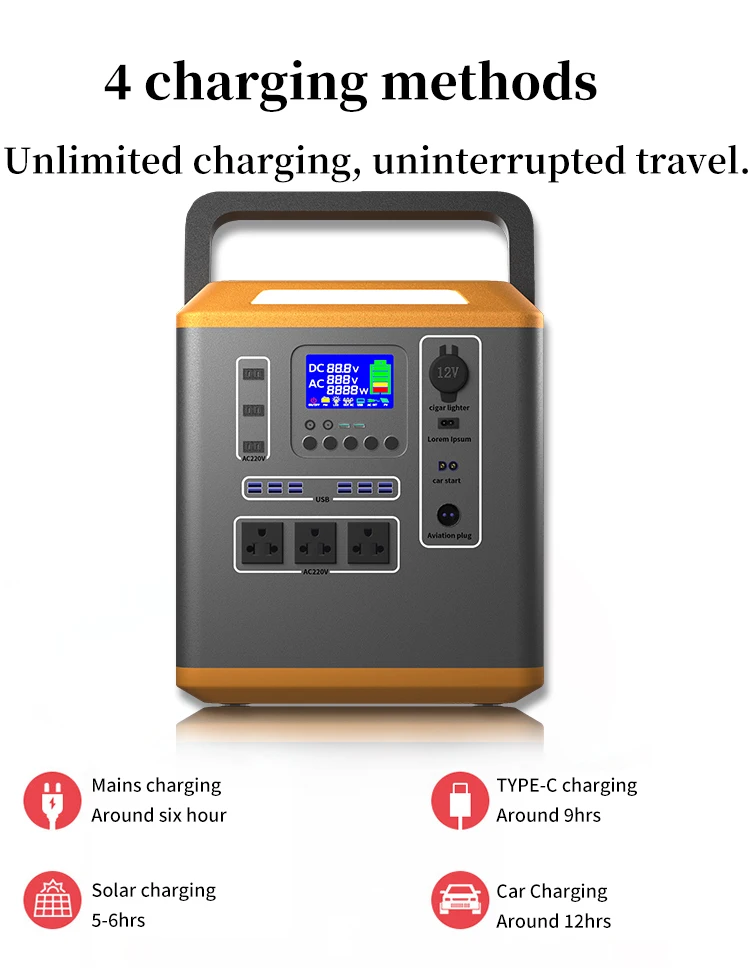 Outdoors 300w Portable Power Bank Generator Portable Back Up Power