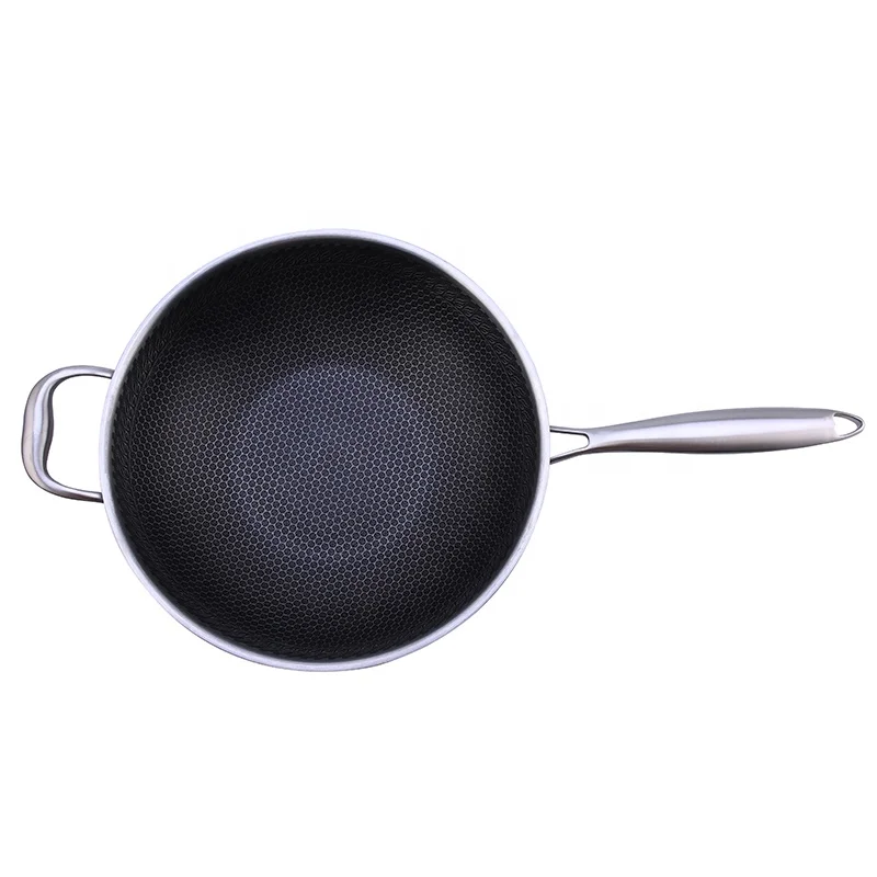 Honeycomb suspension non-stick frying pan