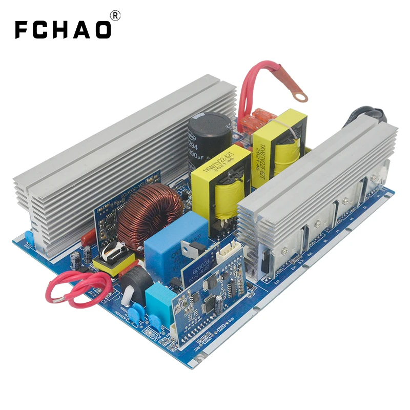 Fchao 2000W 3000W 500W Pure Sine Wave Power Frequency Inverter DC12V 24V 48V AC 220V Universal LCD Display Circuit Inverter