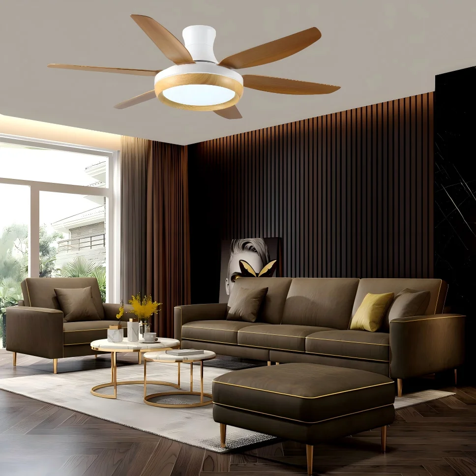 product factory direct ceiling fans with lights and remote modern ceiling fan for bedroom living room 6 speeds reversible quiet dc motor-6