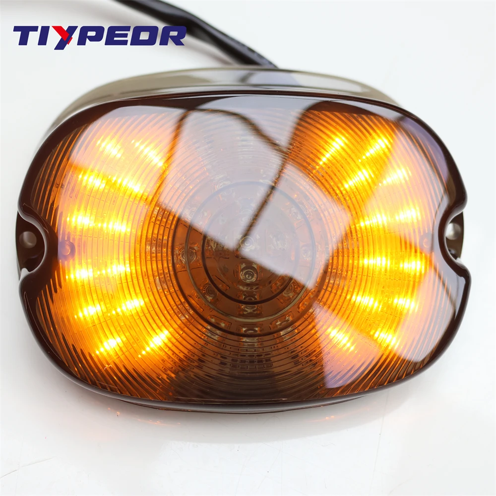 TIYPEOR LED Tail Light Brake Turn Signal Rear Profile Motorcycle Compatible for Sportster XL883L Touring Road King factory