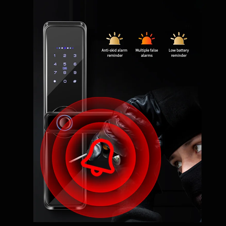 Alibaba.com: TTLock BLE Fingerprint Keyless Smart Door Handle Lock with ...