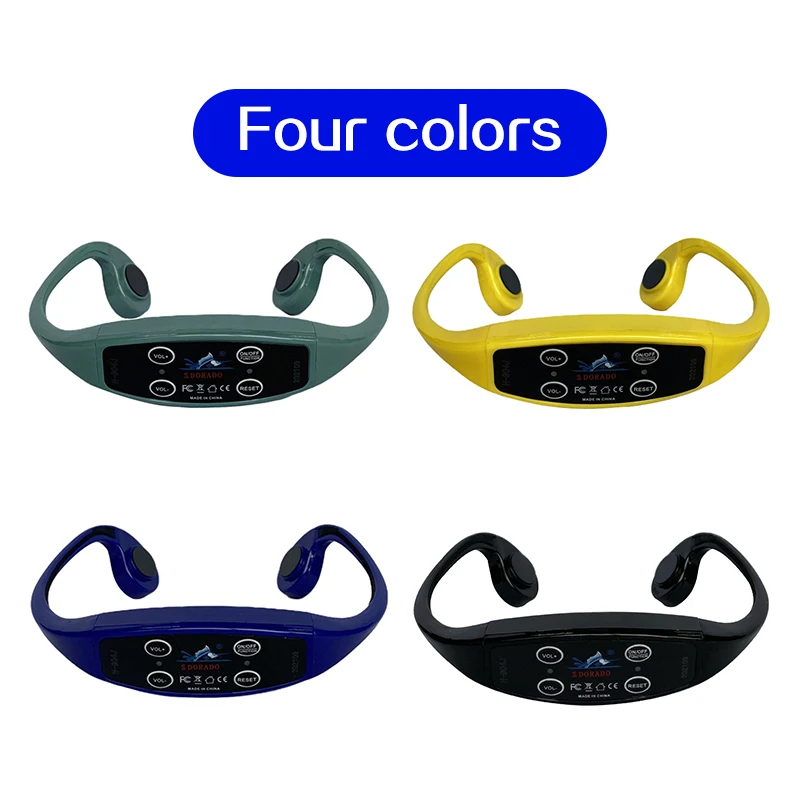 Bone Conduction Headset with Digital Display Battery Indicator for Swimming Work and Communication Comes with Transmitter