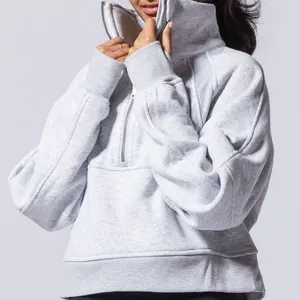 New Activewear OEM Custom Solid Color Stand Collar Long Sleeve High Quality One Piece Outfit Sport Jackets for Women