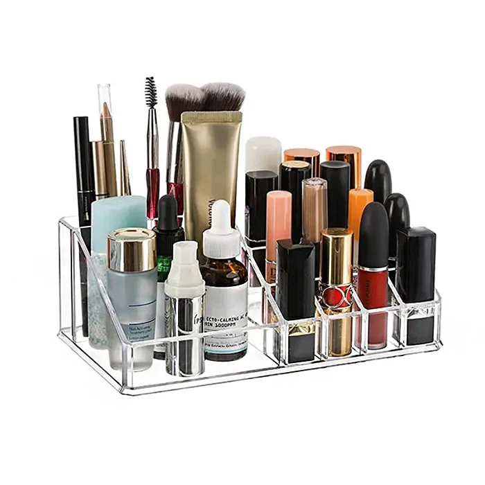 Custom Countertop Clear Acrylic Lip Balm Display Rack 41 Holes Acrylic