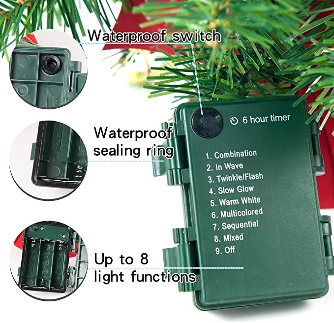 20-дюймовые праздничные настольные цветные огни Рождественская елка