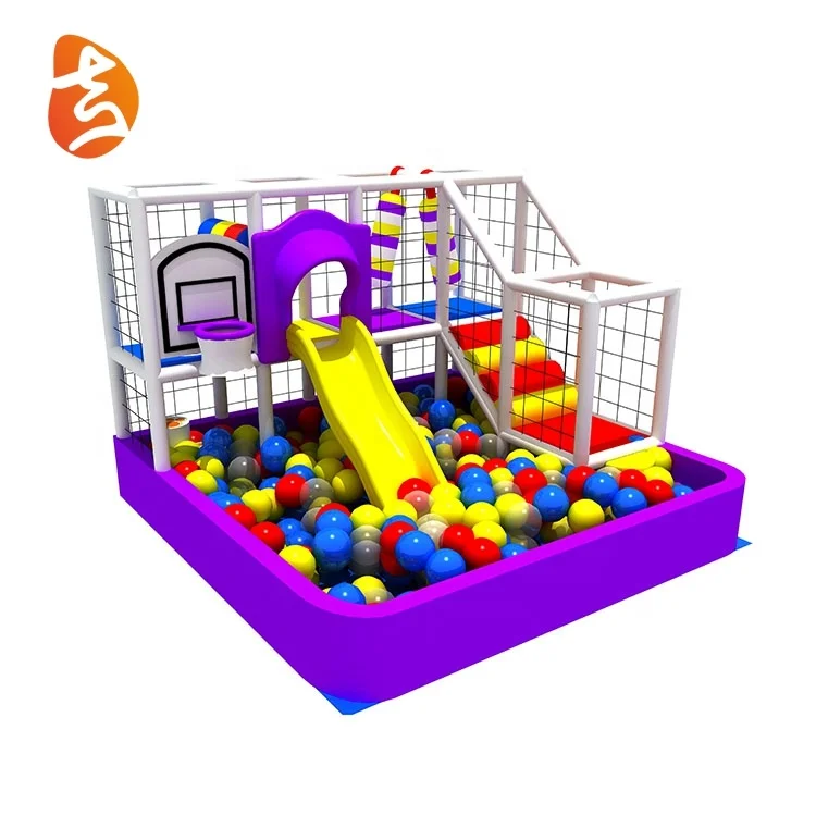 Small Funny Colorful Kids Games Childhood Dream Ball Pool with Slide  Plastic Indoor Playground Soft Play Equipment