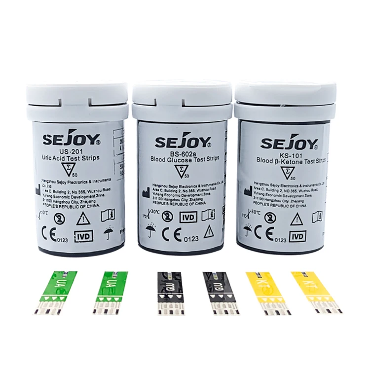 Sejoy 3 in 1 Multi-function Monitor Blood Ketone Uric Acid Meter Glucose Test Strips