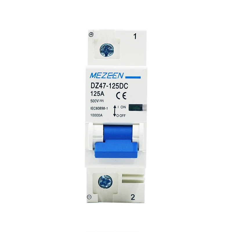 NC100 Model MCB Single Phase MCB DC 80A 100A 125A Solar Miniature Circuit Breaker Switch