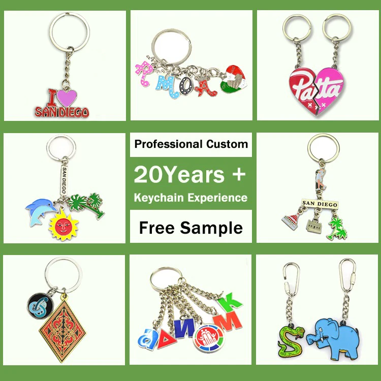 Custom Zinc Alloy Enamel Metal Keychain with Logo