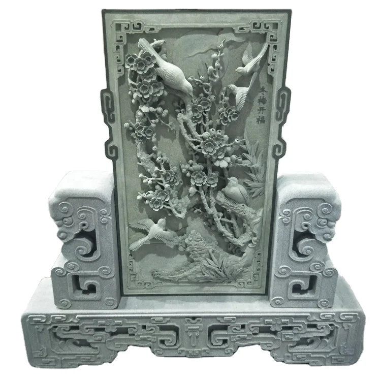 Outdoor Modern and Eastern Design Granite Stone Sculptures Custom-Size Hand Carved Buddha Statue for Temples