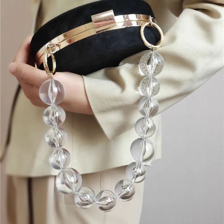 Bolsos de lana circulares de moda para mujer bandolera con cremallera cadenas para bolsos de hombro con asa #18.5x18.5x9cm bolso redondo Bolsos de lana circulares de moda para mujer bandolera con cremallera cadenas para bolsos de hombro con asa #18.5x18.5x9cm bolso redondo