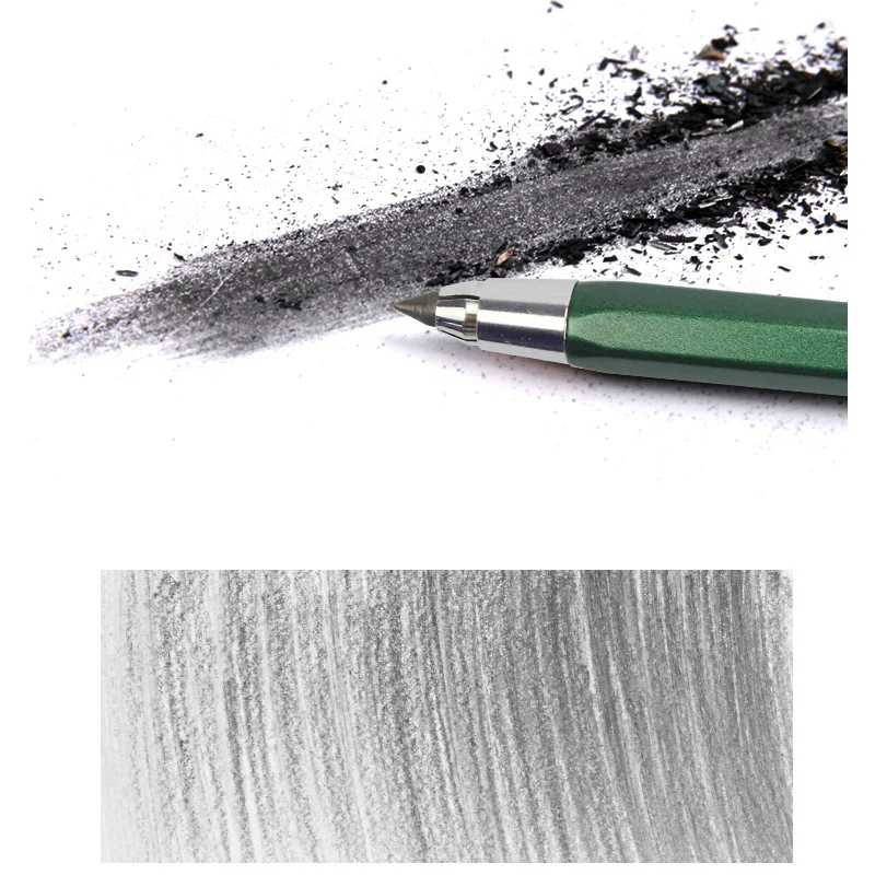 ROMA TR4000 4mm Green Colour  Refillable Mechanical Charcoal Clutch Pencil Automatic Pencil