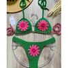 Fiore verde + rosa