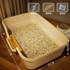 Blanco crema de leche - Pedal de bañera gigante de 61 cm, pala para arena para gatos)
