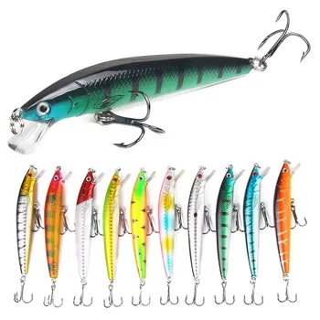 10cm/9g Hard Fishing Lure Baits Floating Minnow Artificial Bait Ocean Boat Fishing Lure for Bass Fishing – Minnow – view 3